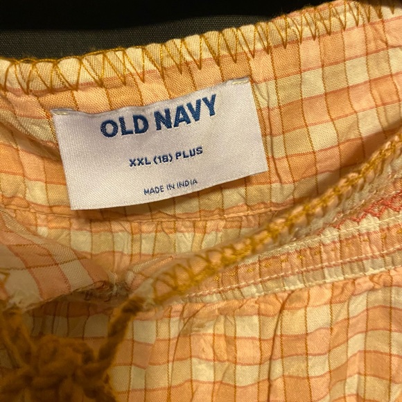 Orange and white checker print sundress - Picture 2 of 3